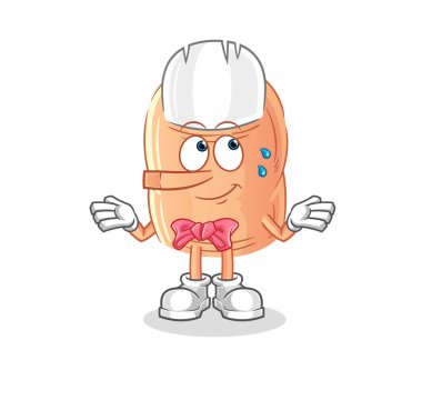 finger lie like Pinocchio character. cartoon mascot vecto