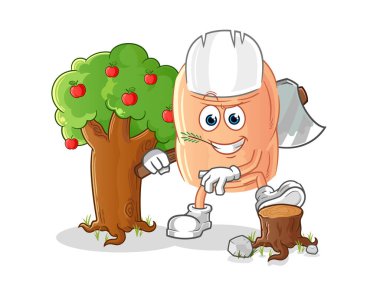 finger Carpenter illustration. character vecto