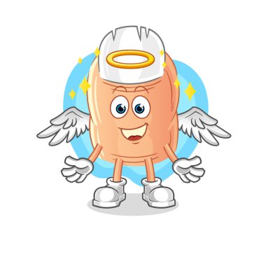 finger angel with wings vector. cartoon characte