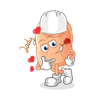 finger flirting illustration. character vecto