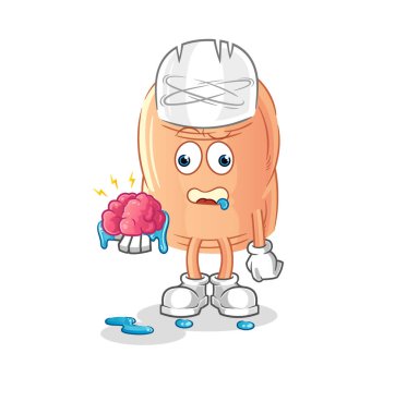 finger no brain vector. cartoon characte