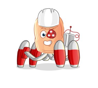 finger future robot vector. cartoon characte