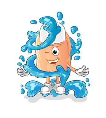 finger fresh with water mascot. cartoon vecto