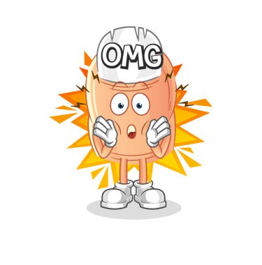 finger Oh my God vector. cartoon characte