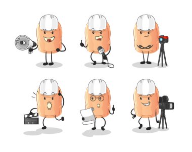 finger entertainment group character. cartoon mascot vecto