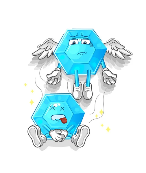 Diamond Spirit Leaves Body Mascot Cartoon Vecto — Stockvektor
