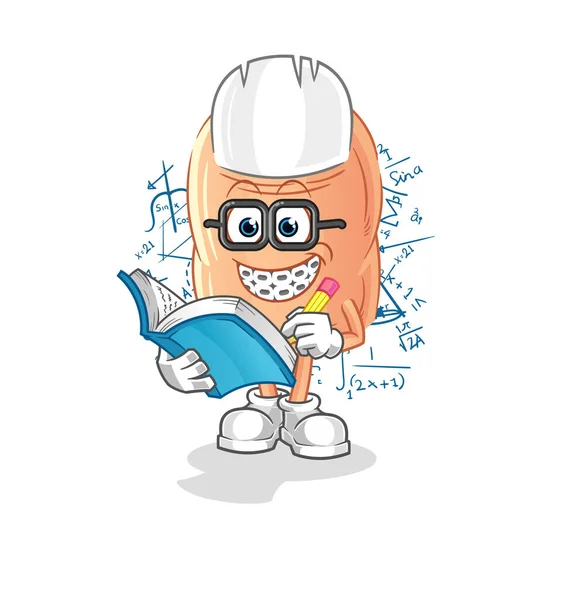 Finger Geek Cartoon Cartoon Mascot Vecto — Vetor de Stock