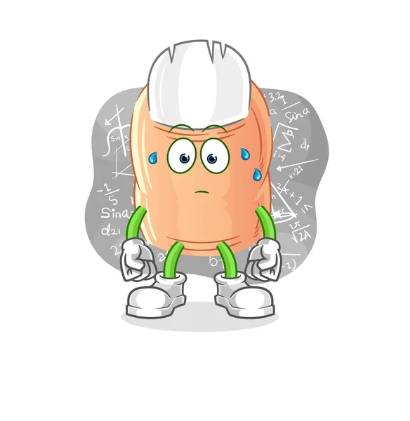 Finger Thinking Hard Vector Cartoon Characte — 图库矢量图片