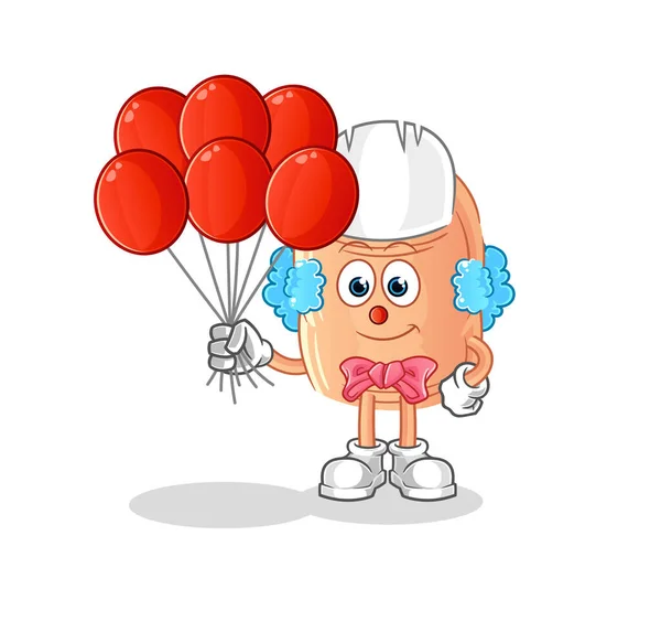 Finger Clown Balloons Vector Cartoon Characte — Stock Vector