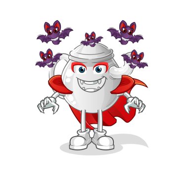 teapot Dracula illustration. character vecto
