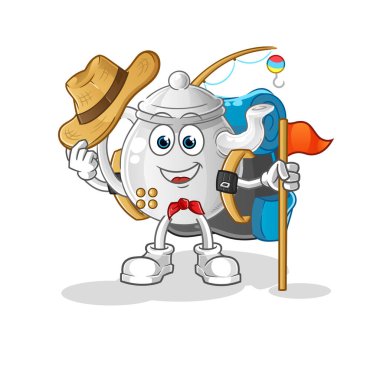 teapot scout vector. cartoon characte