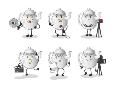 teapot entertainment group character. cartoon mascot vecto