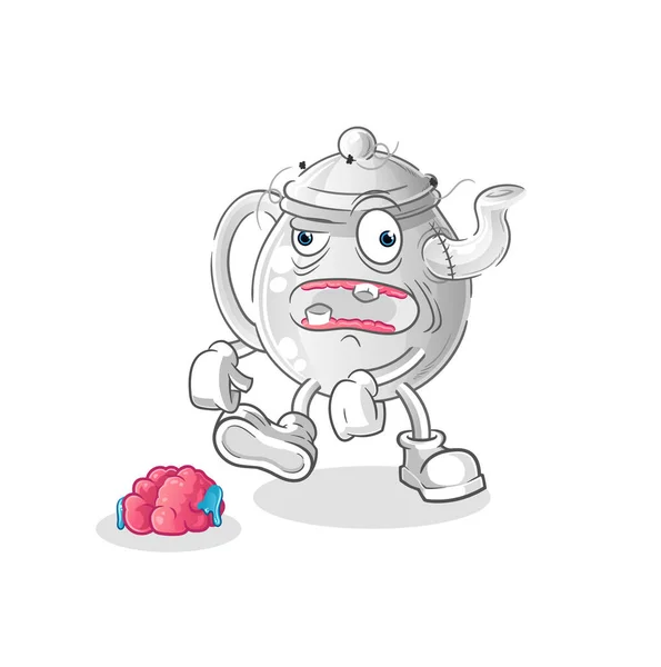 Teapot Zombie Character Mascot Vecto — стоковый вектор