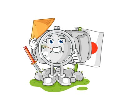 the wristwatch japanese vector. cartoon characte