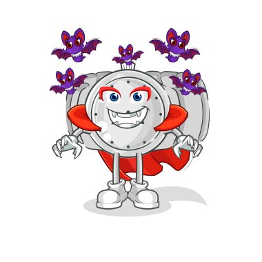 the wristwatch Dracula illustration. character vecto