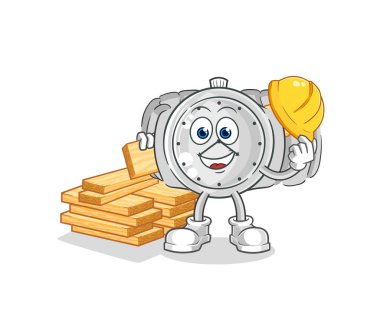 the wristwatch builder vector. cartoon characte