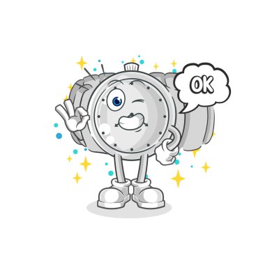 the wristwatch agree mascot. cartoon vecto