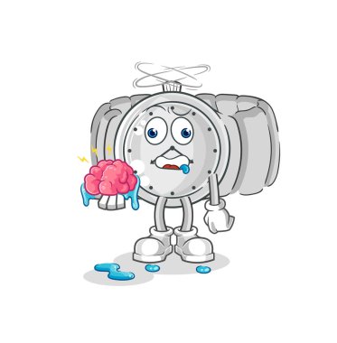 the wristwatch no brain vector. cartoon characte