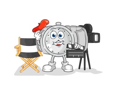 the wristwatch director mascot. cartoon vecto