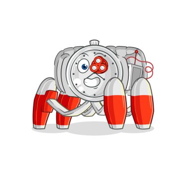 the wristwatch future robot vector. cartoon characte