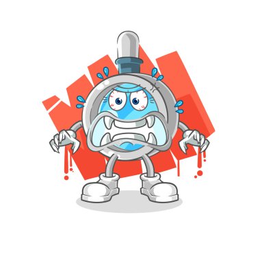 the magnifying glass monster vector. cartoon characte