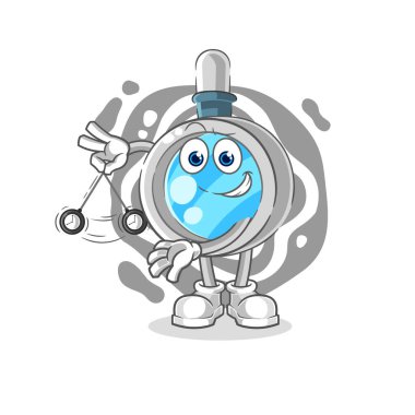 the magnifying glass hypnotizing cartoon. cartoon mascot vecto
