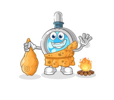 the magnifying glass ancient cartoon. cartoon mascot vecto