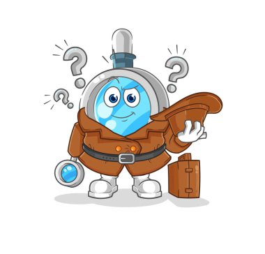 the magnifying glass detective vector. cartoon characte