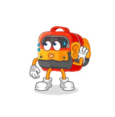 the backpack eavesdropping vector. cartoon characte
