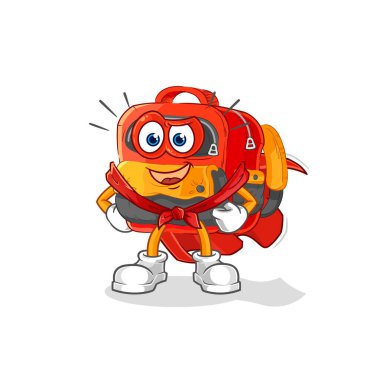 the backpack heroes vector. cartoon characte