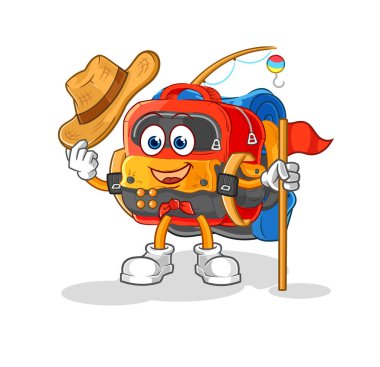 the backpack scout vector. cartoon characte