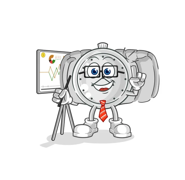 Wristwatch Marketing Character Cartoon Mascot Vecto — Stock Vector