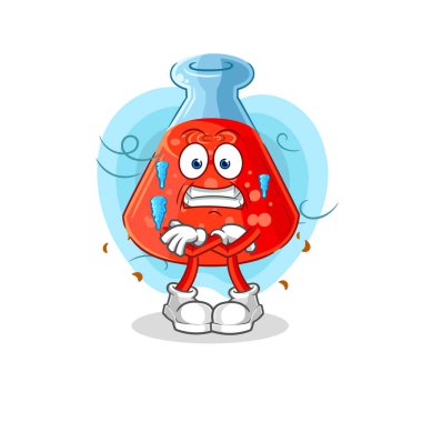 the chemical tube cold illustration. character vecto