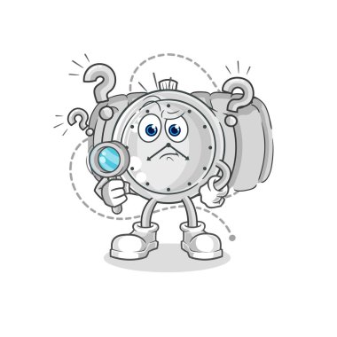 the wristwatch searching illustration. character vecto