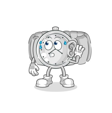 the wristwatch eavesdropping vector. cartoon characte