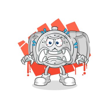 the wristwatch monster vector. cartoon characte