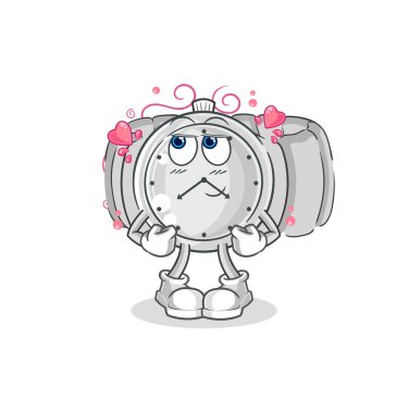 the wristwatch shy vector. cartoon characte