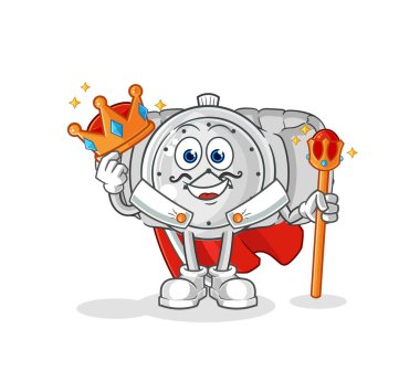 the wristwatch king vector. cartoon characte