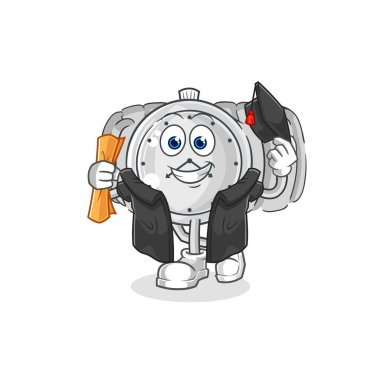 the wristwatch graduation vector. cartoon characte