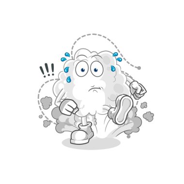 the cloud running illustration. character vector