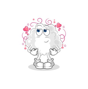 the cloud shy vector. cartoon character