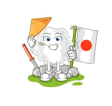 the cloud japanese vector. cartoon character