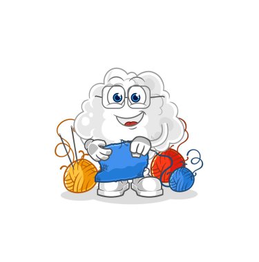 the cloud tailor mascot. cartoon vector