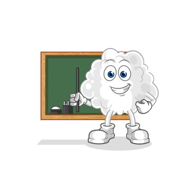 the cloud teacher vector. cartoon character