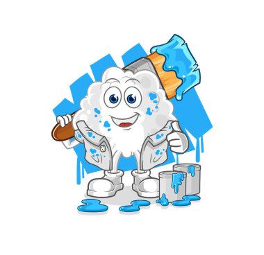 the cloud painter illustration. character vector