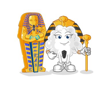 the cloud ancient egypt cartoon. cartoon mascot vector