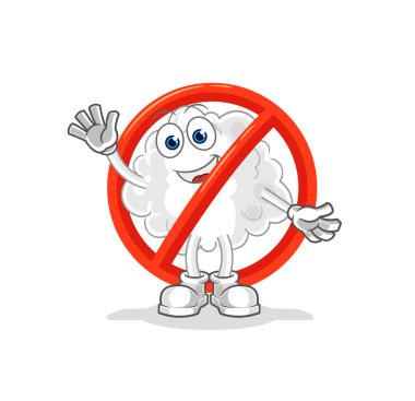 the say no to cloud mascot. cartoon vector