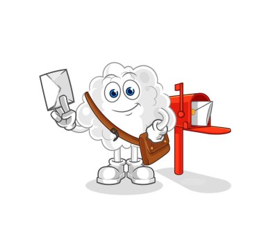 the cloud postman vector. cartoon character