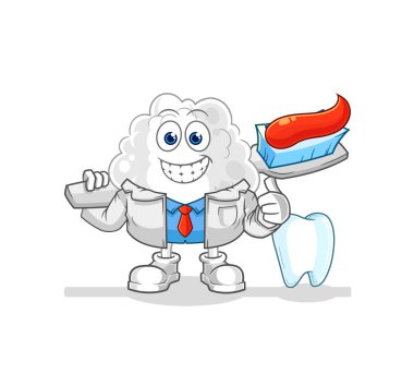 the cloud dentist illustration. character vector