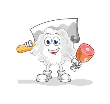 the cloud Butcher illustration. character vector
